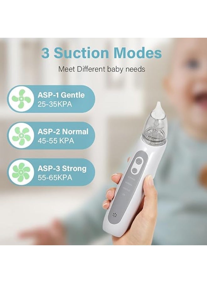 Electric Baby Nasal Aspirator with 3 Suction Levels - Portable Snot Sucker with LED Light & Soothing Music - Includes 3 Sizes of Soft Silicone Tips - Image 4